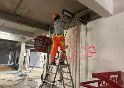 Kernbohrungen Beton Trenntechnik – tatsächliche Arbeit vor Ort